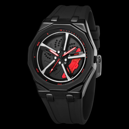 RS7 OCTA BLACK with RED brakes calibrators | Gyro Watch – ZENMO