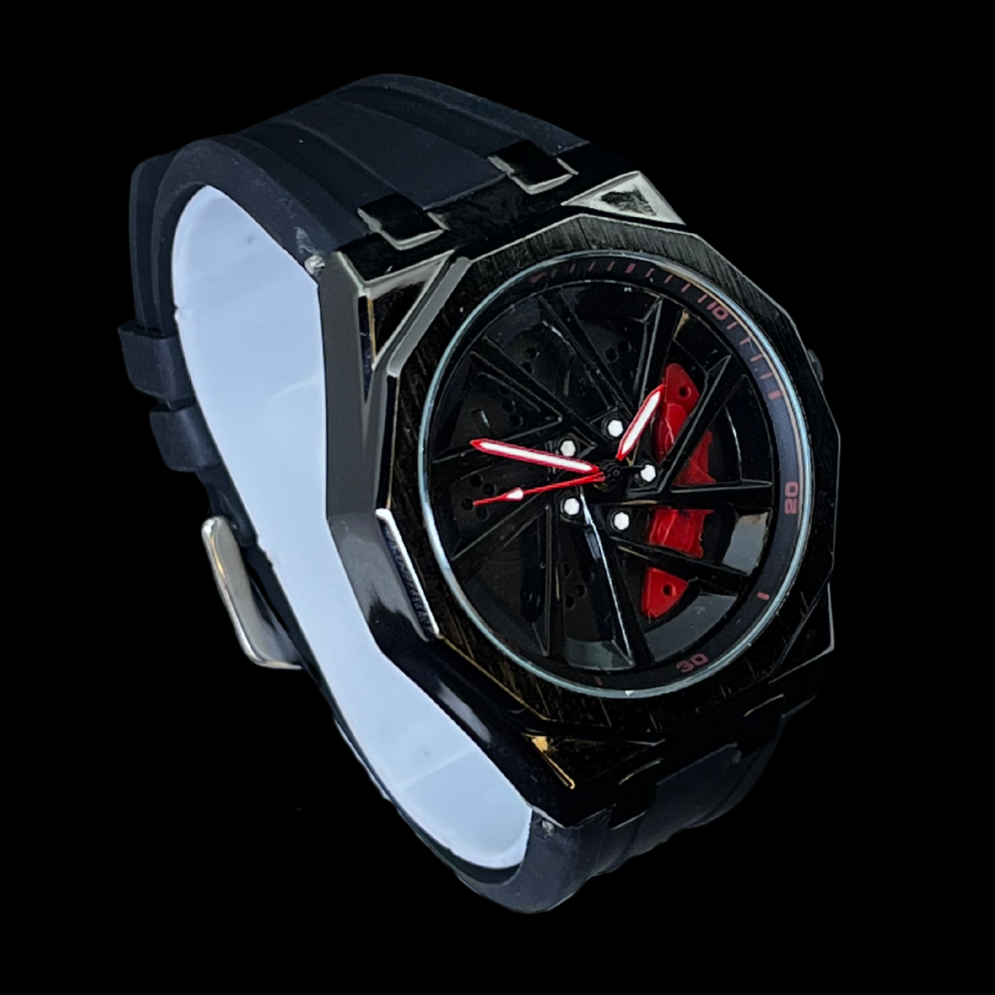 RS5 OCTA BLACK WITH RED BRAKE CALLIPERS | Gyro Watch