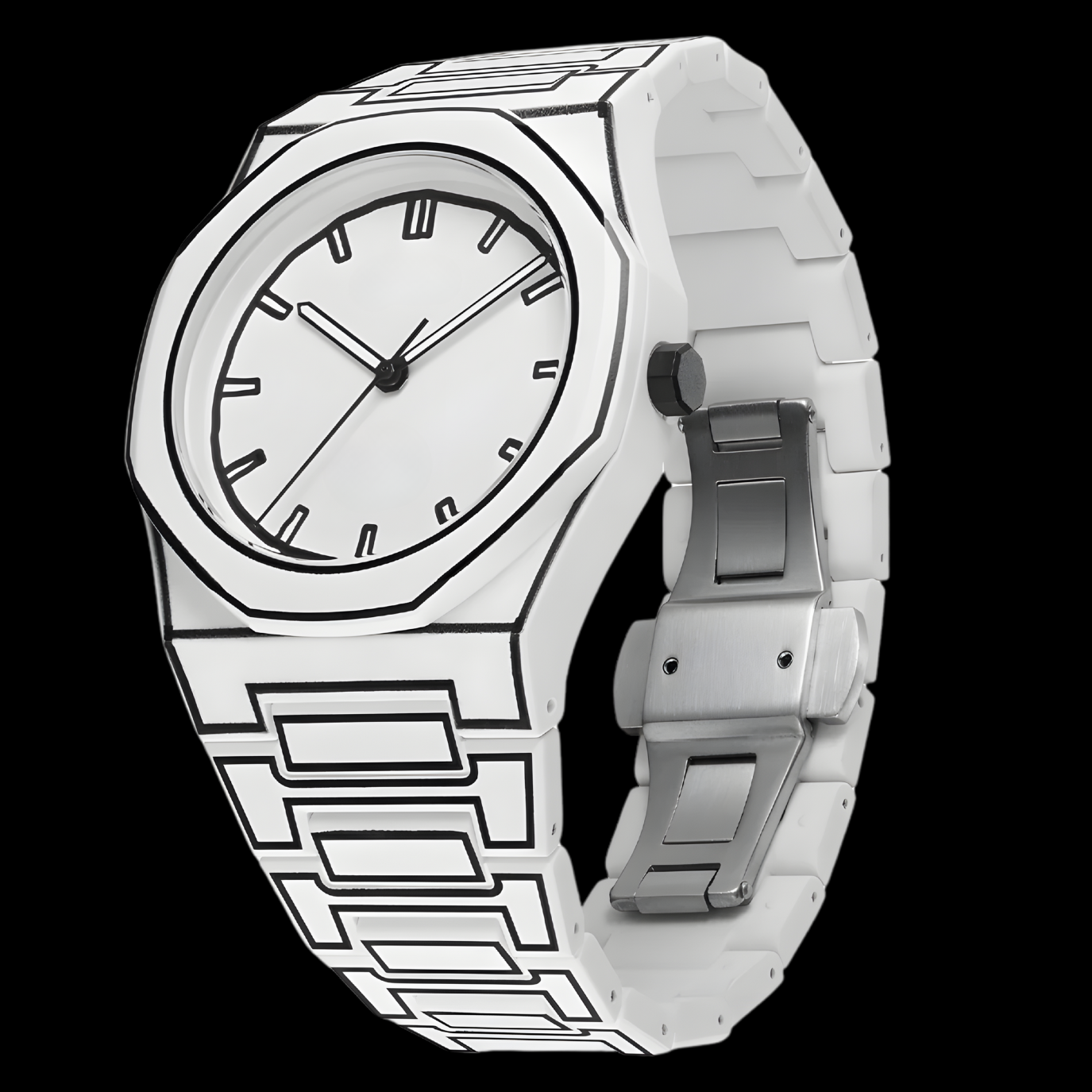 EQUES WHITE SKETCH WATCH