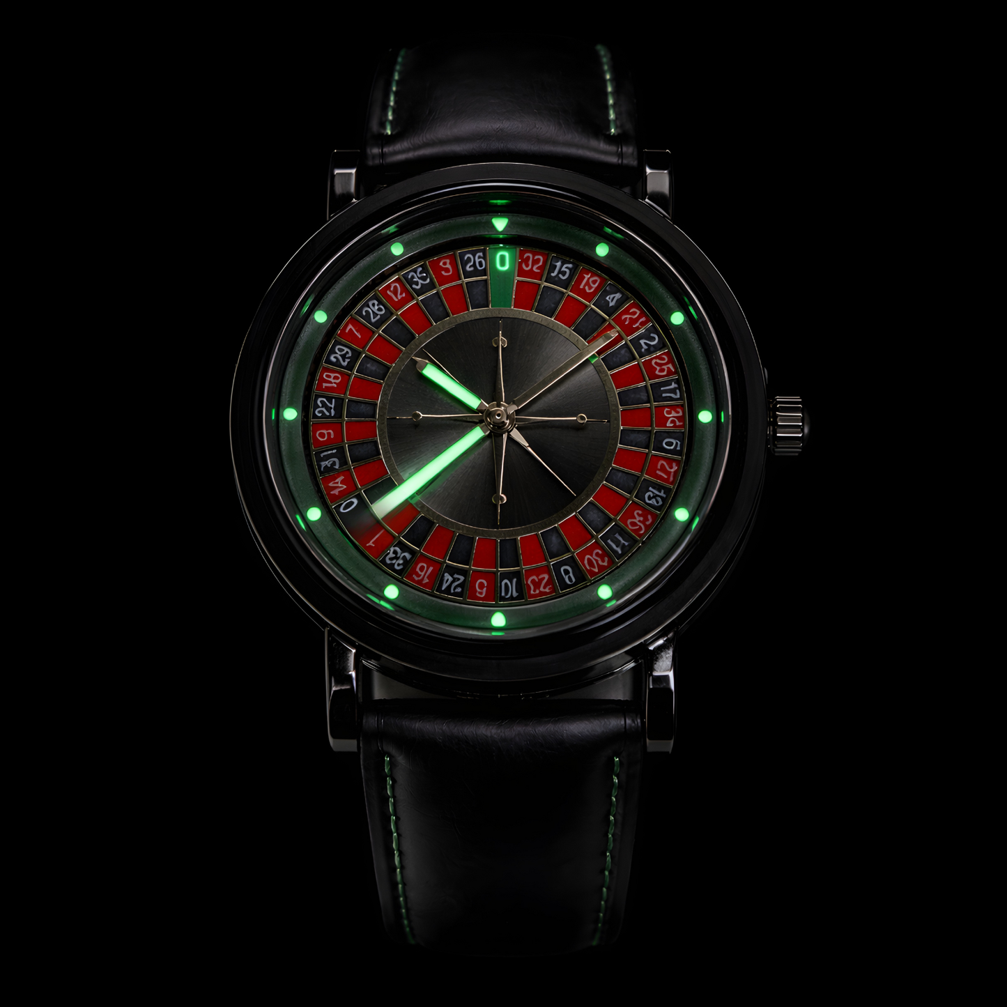 ROULETTE BLACK with GOLD | Gyro Watch