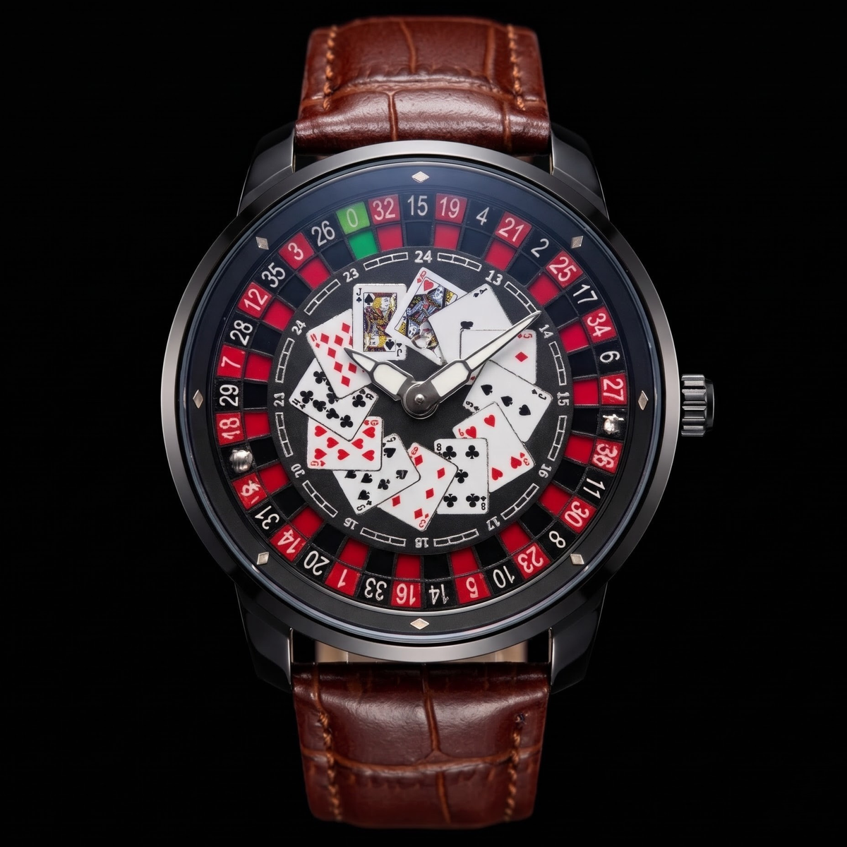 Casino Poker Black With Brown S