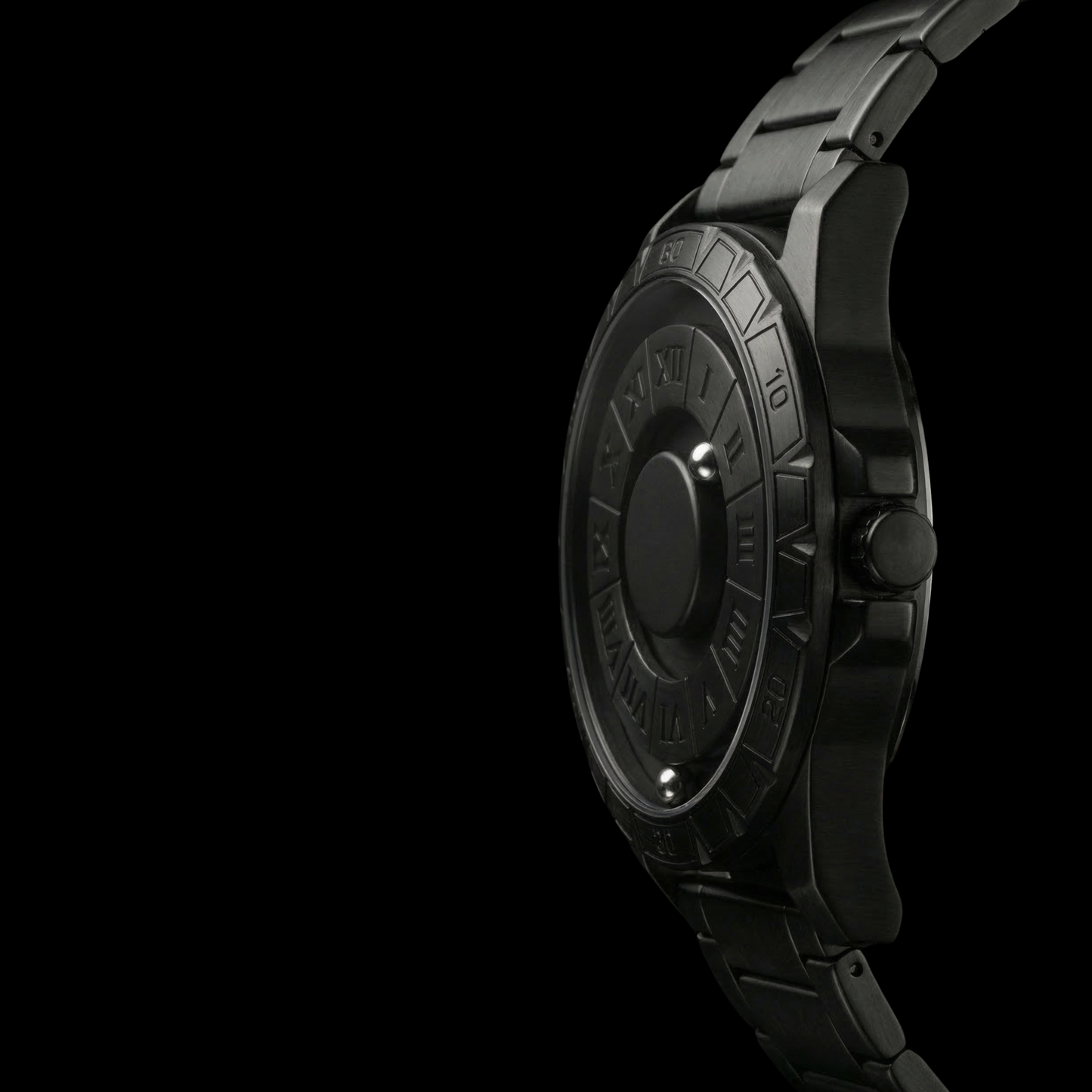 Magneto Metal Roman Black Watch classic