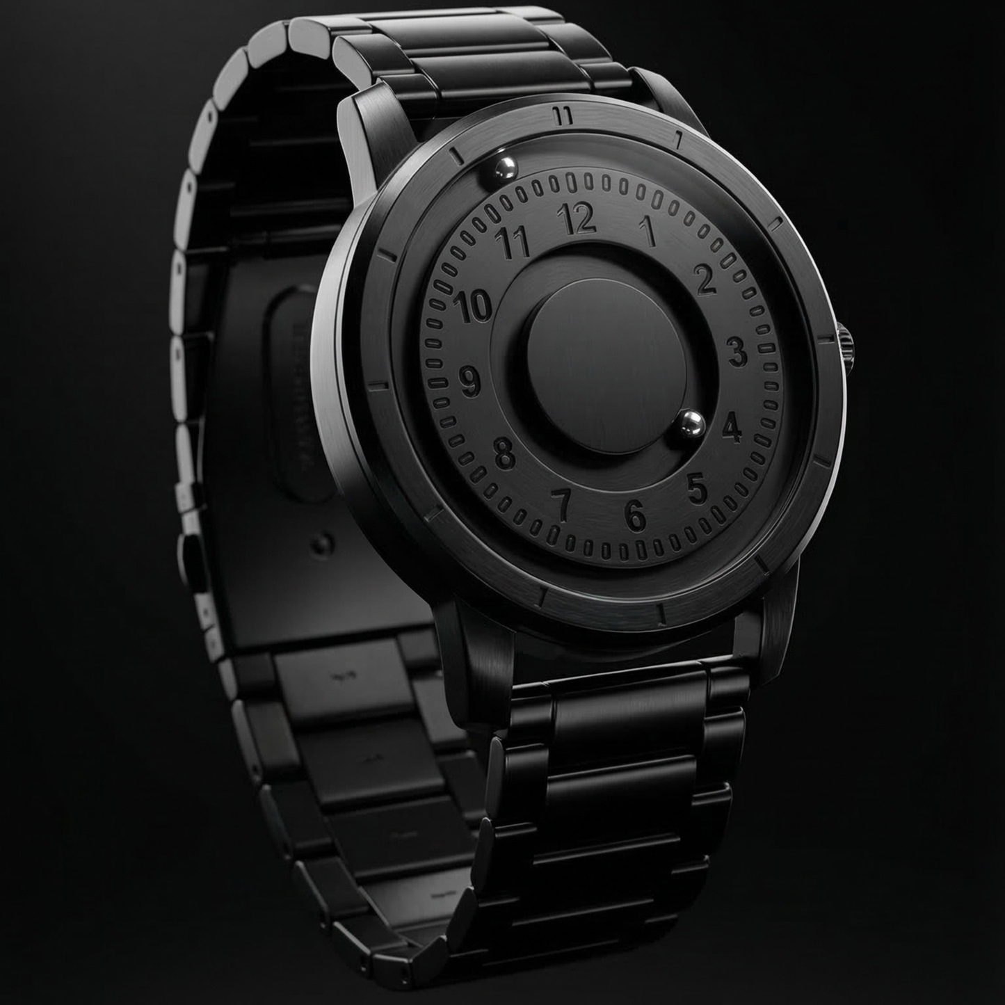 Magneto Metal Natural Number Black Watch Classic