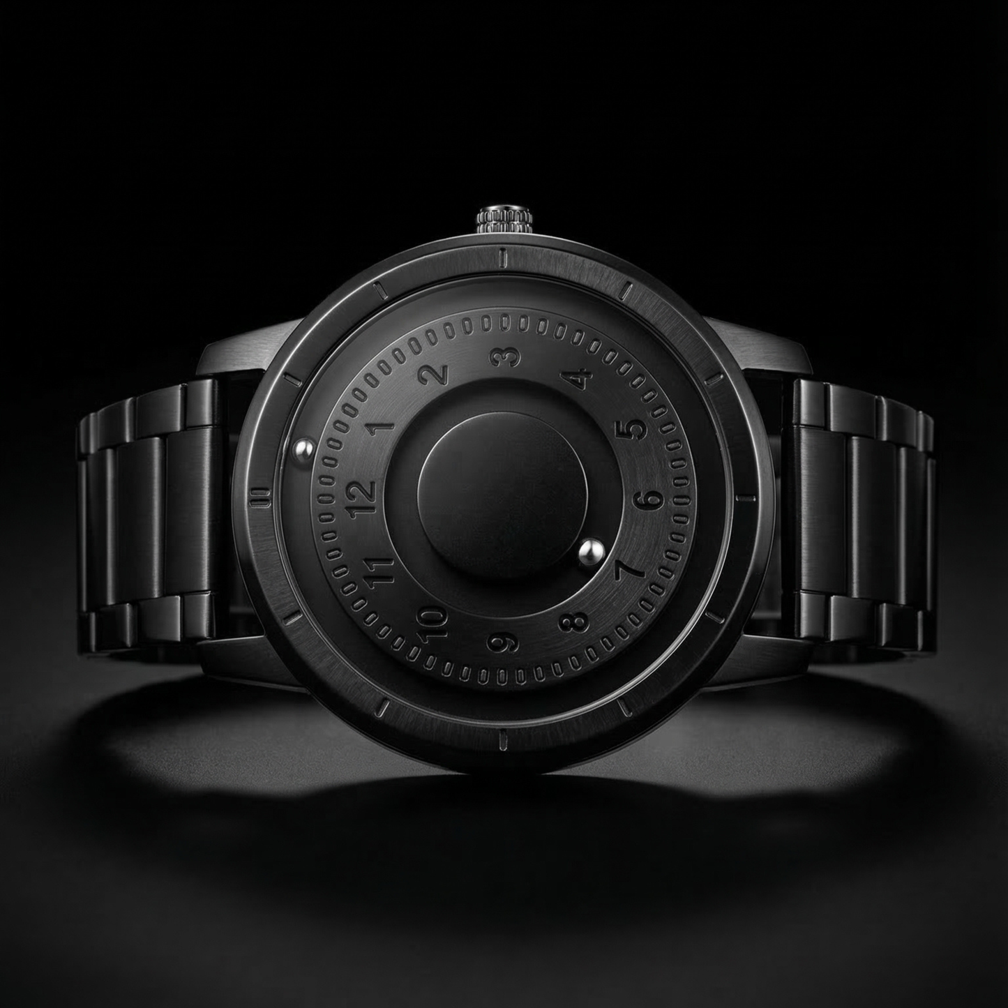 Magneto Metal Natural Number Black Watch Classic