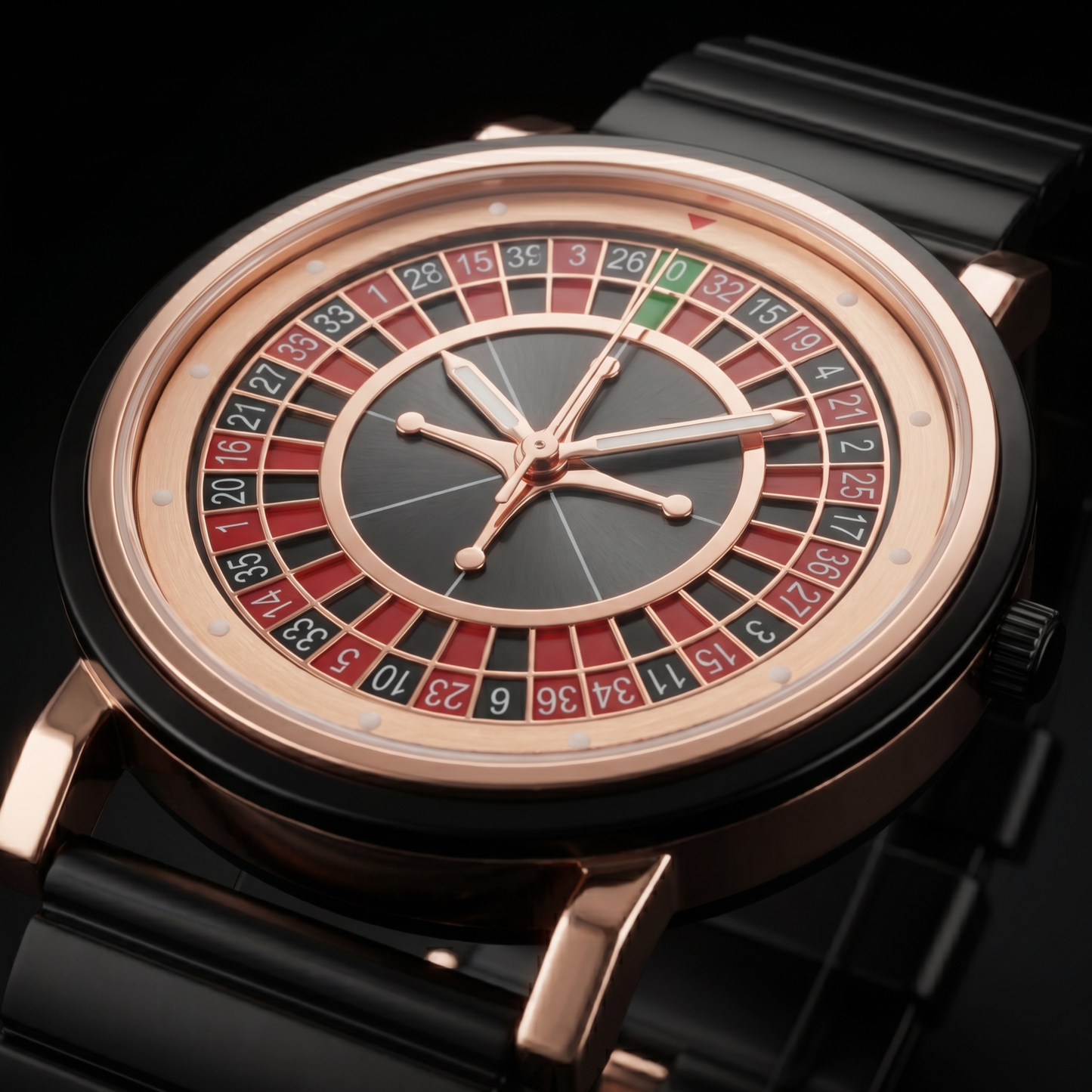 ROULETTE Grey With Gold Black