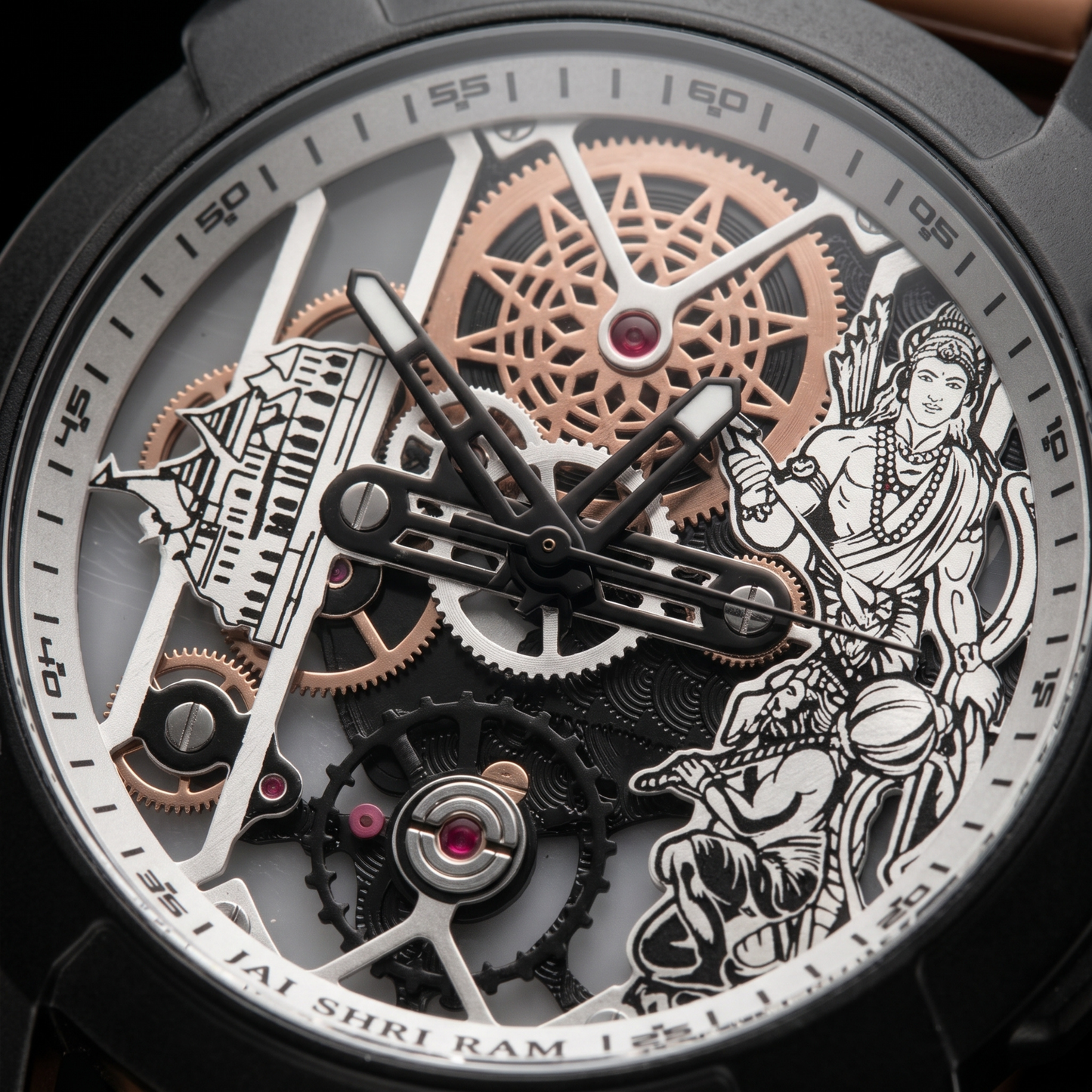 Raghunandan Matte Silver With Silicone Black S