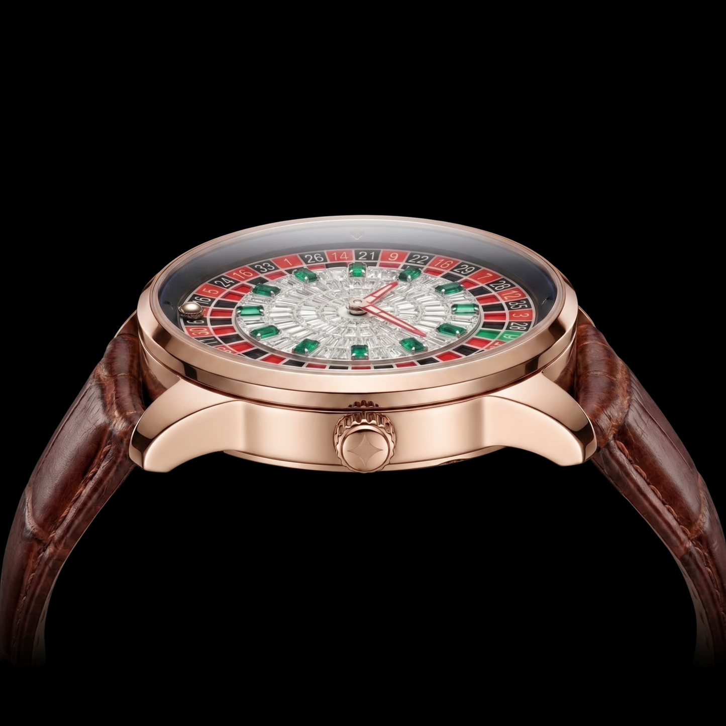 Casino Diamond Rose Gold With Brown S