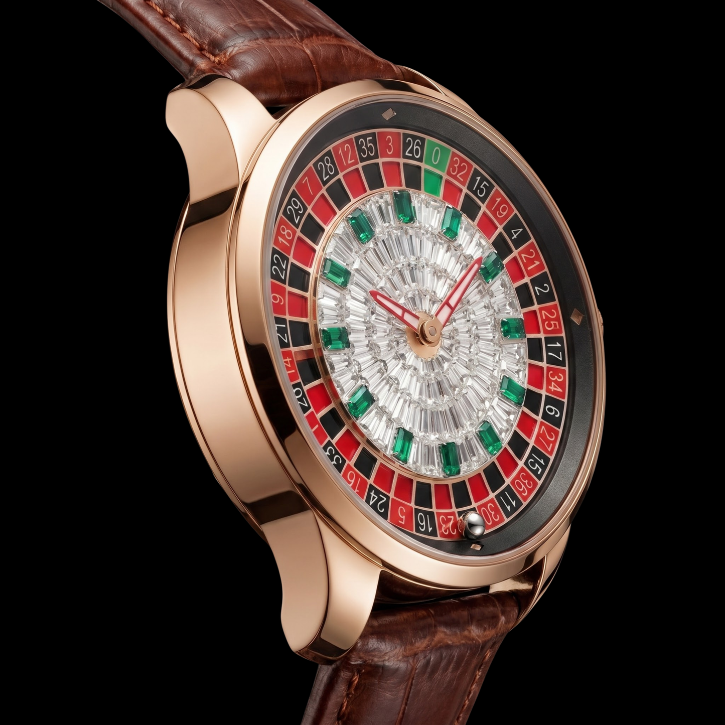 Casino Diamond Rose Gold With Brown S