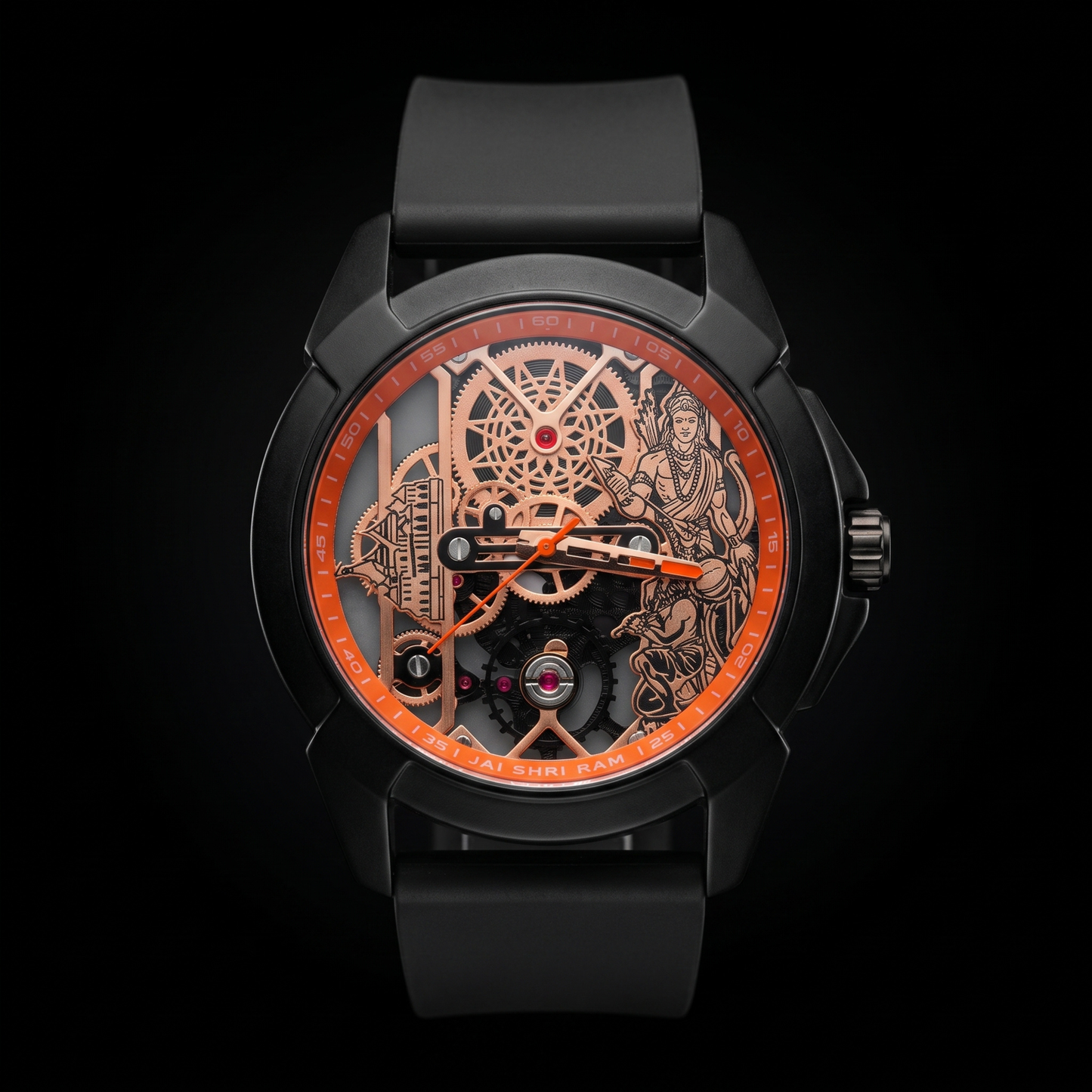 Raghunandan Matte Black With Silicone Black S