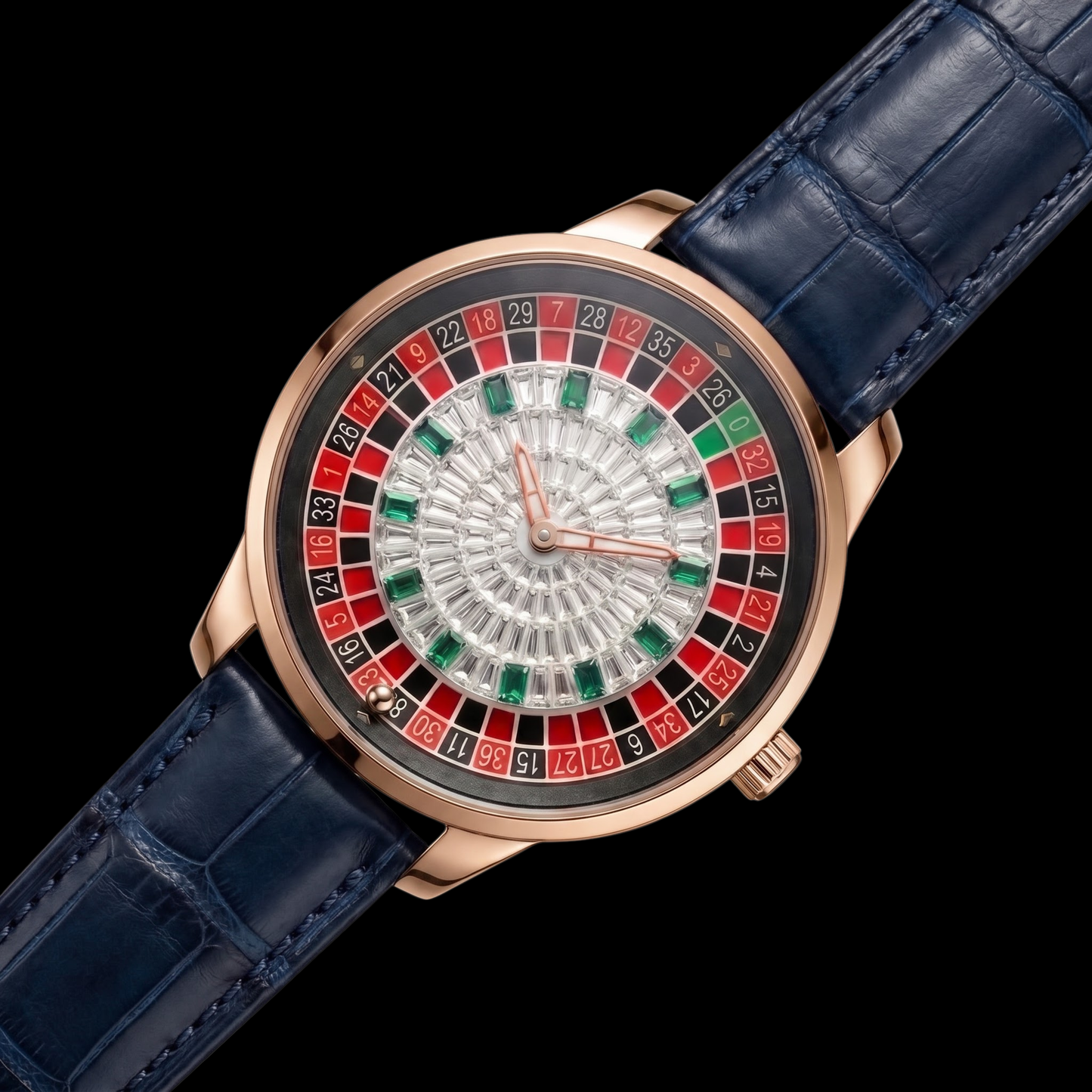 Casino Diamond Rose Gold With Blue S