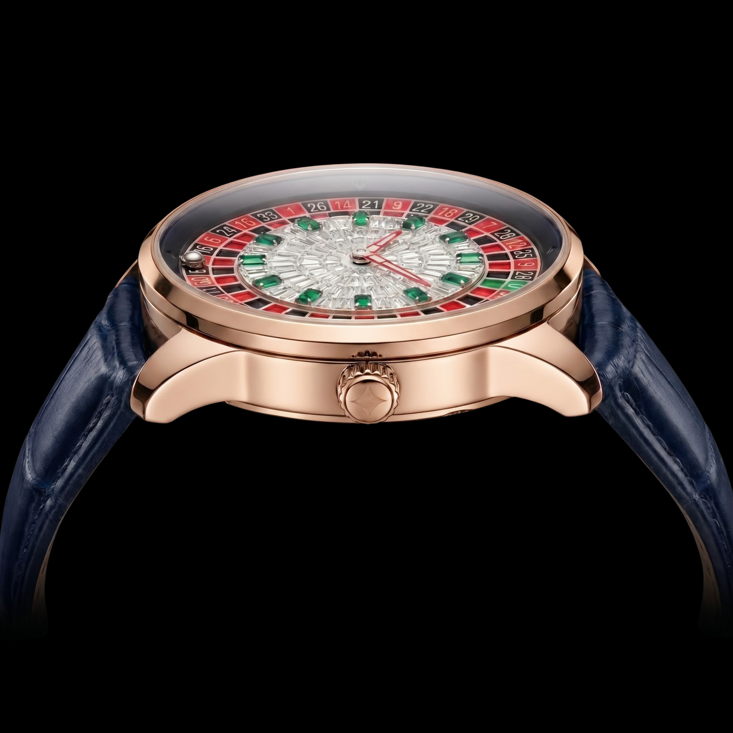 Casino Diamond Rose Gold With Blue S