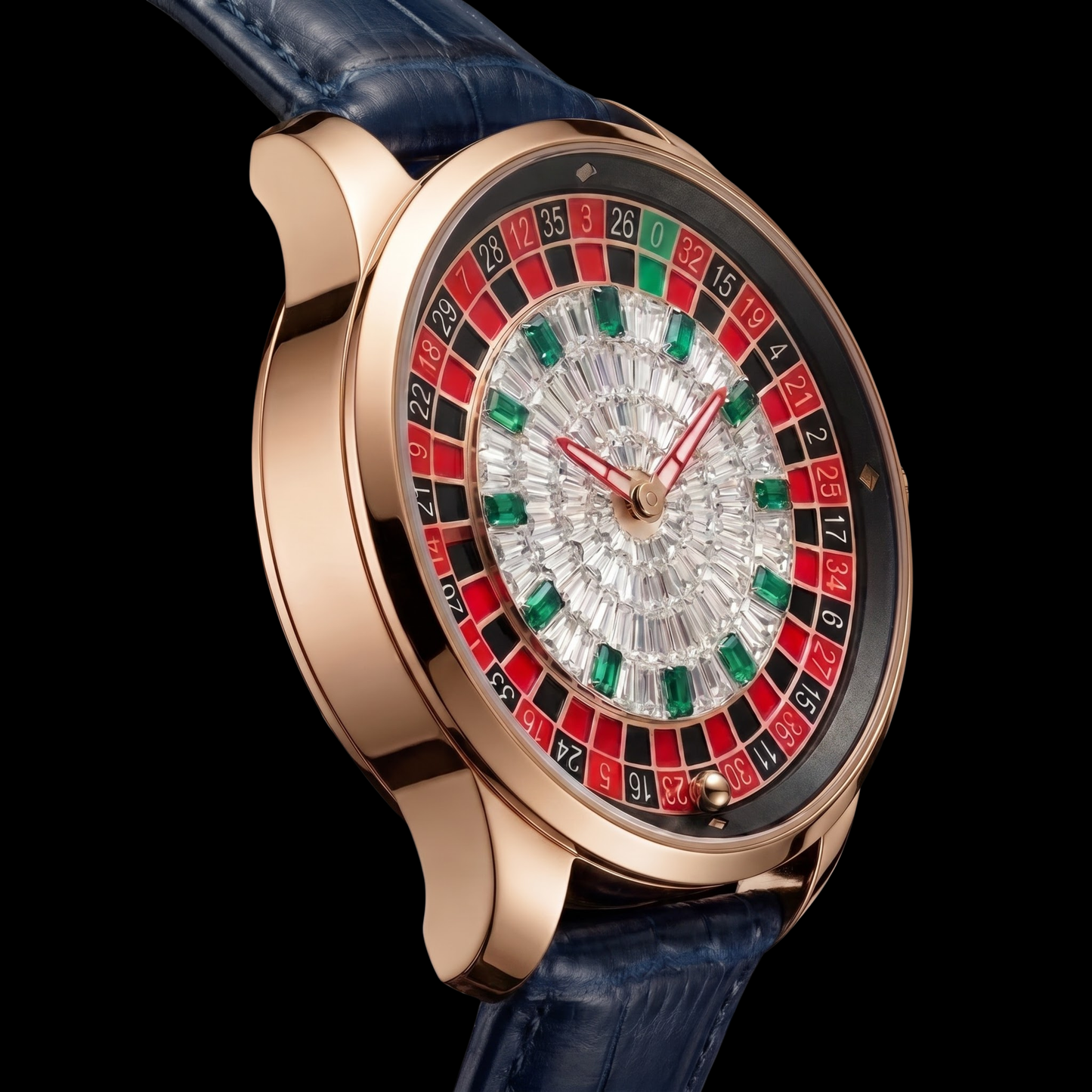 Casino Diamond Rose Gold With Blue S