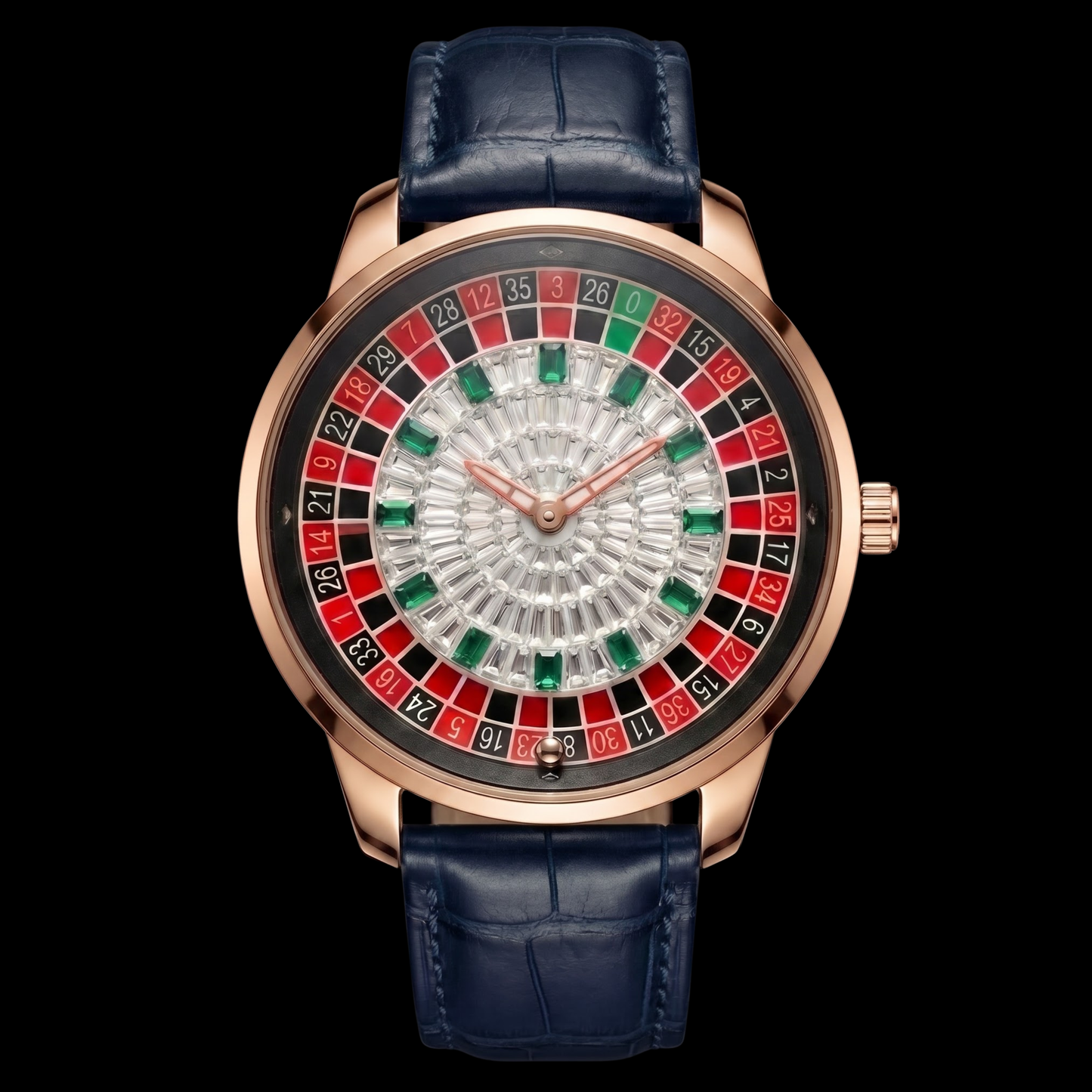 Casino Diamond Rose Gold With Blue S