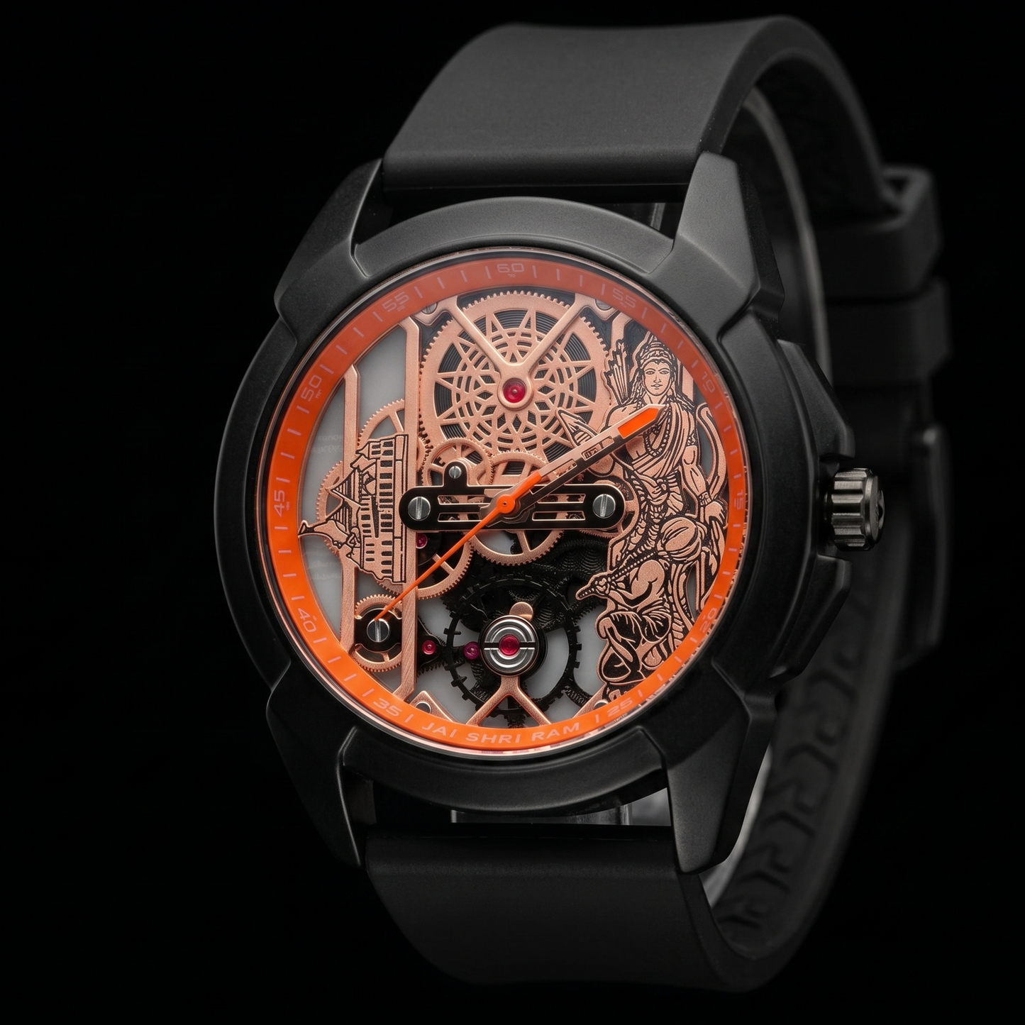 Raghunandan Matte Black With Silicone Black S