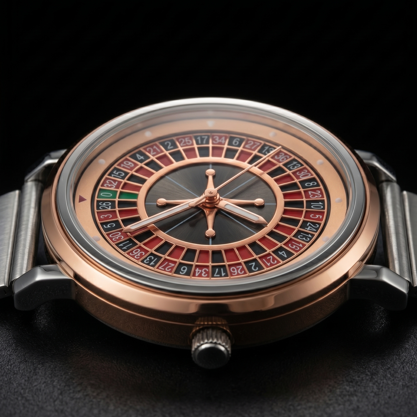 ROULETTE Grey With Gold Silver