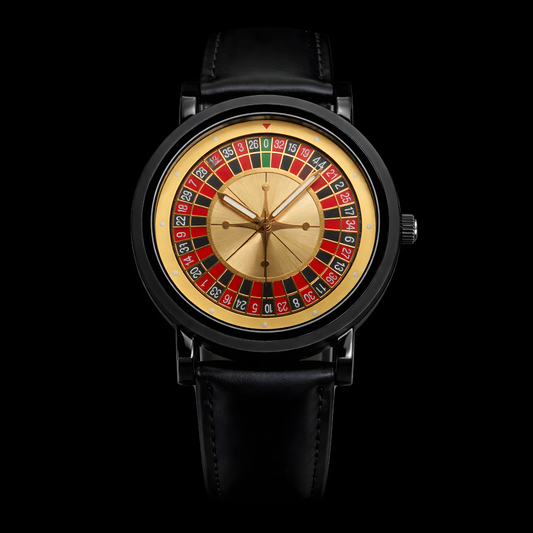 ROULETTE BLACK with GOLD | Gyro Watch