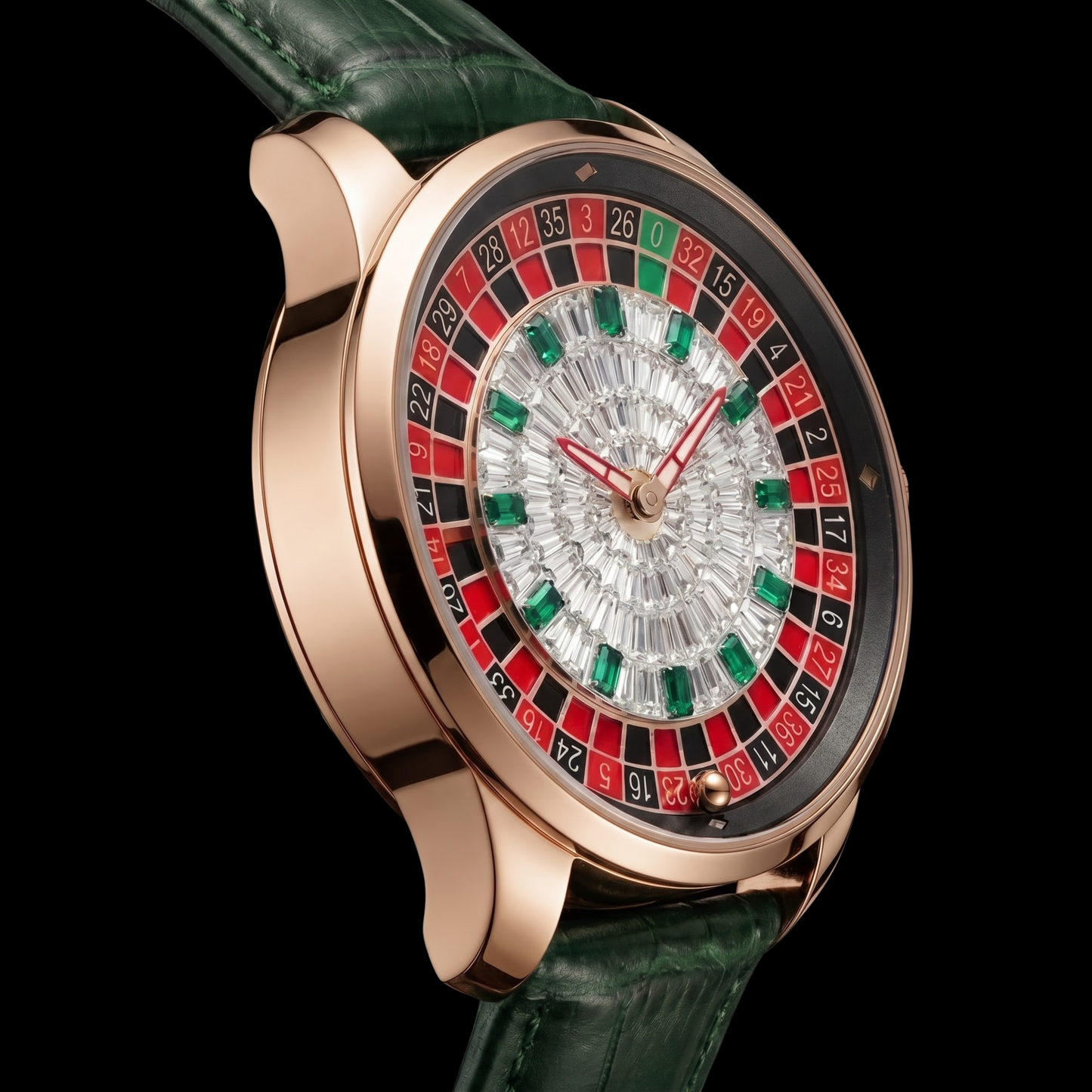 Casino Diamond Rose Gold With Green S