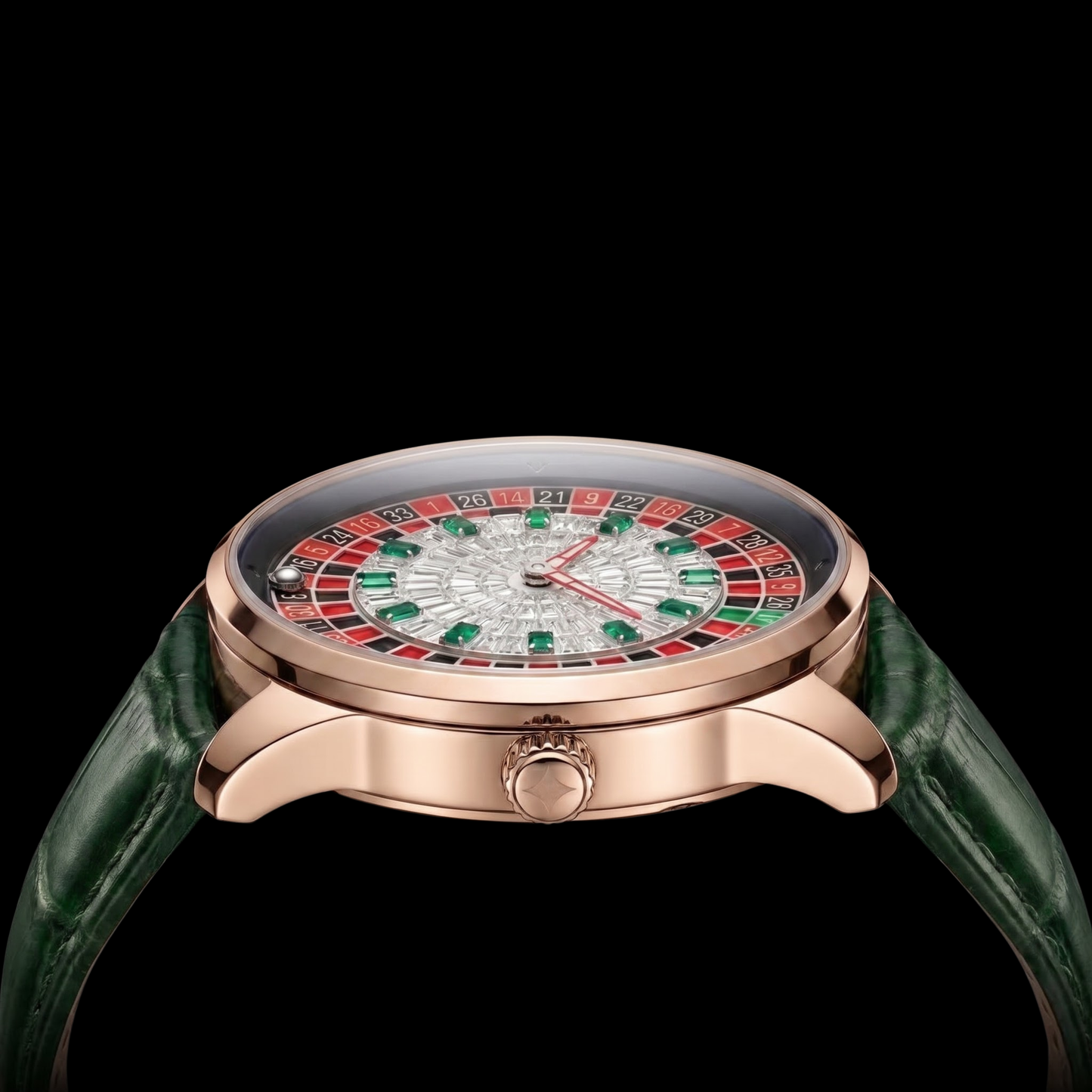 Casino Diamond Rose Gold With Green S
