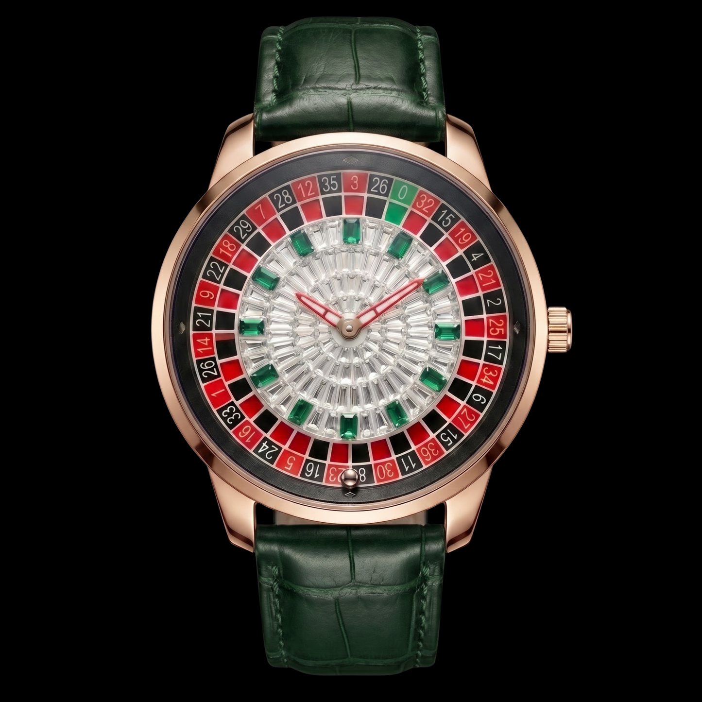 Casino Diamond Rose Gold With Green S