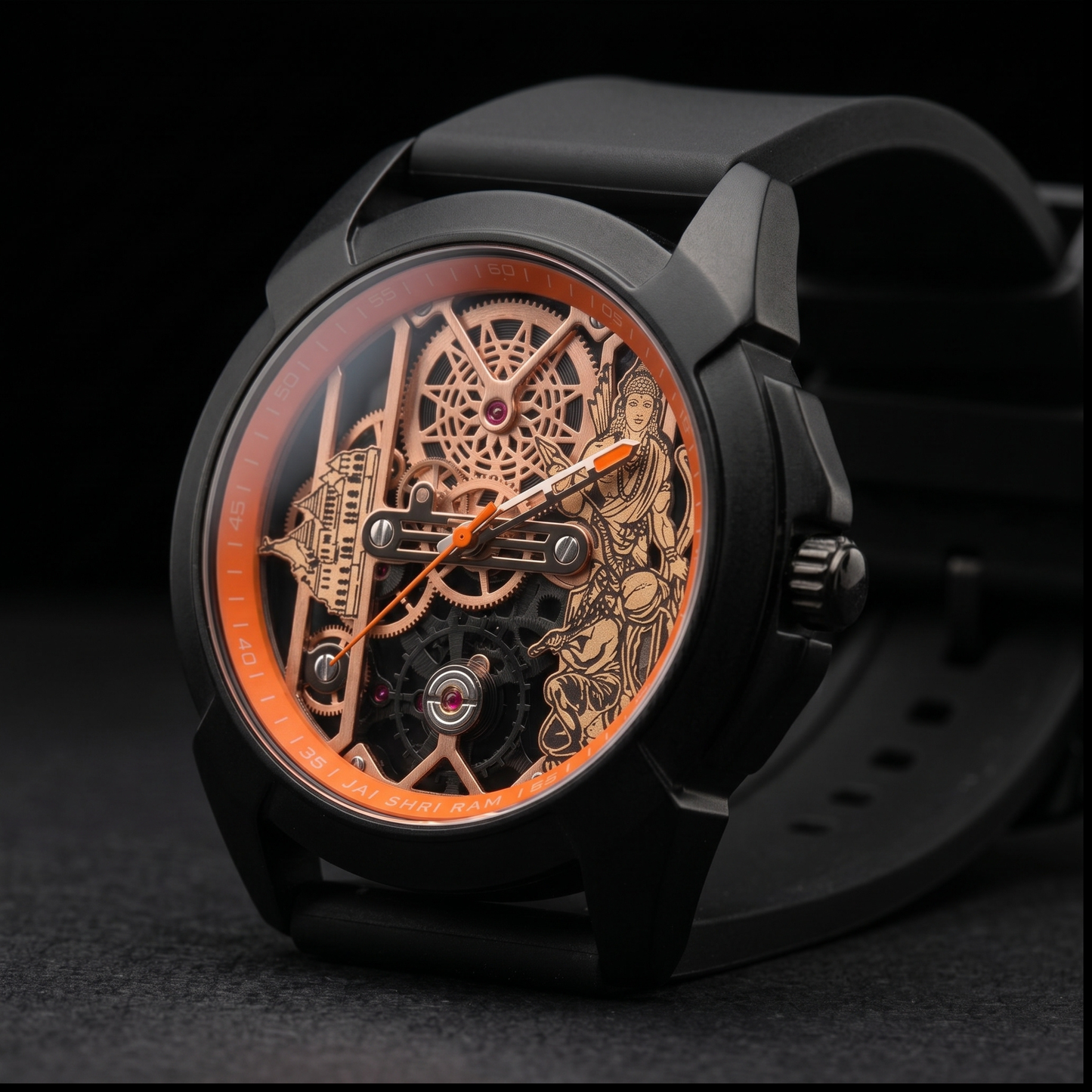 Raghunandan Matte Black With Silicone Black S