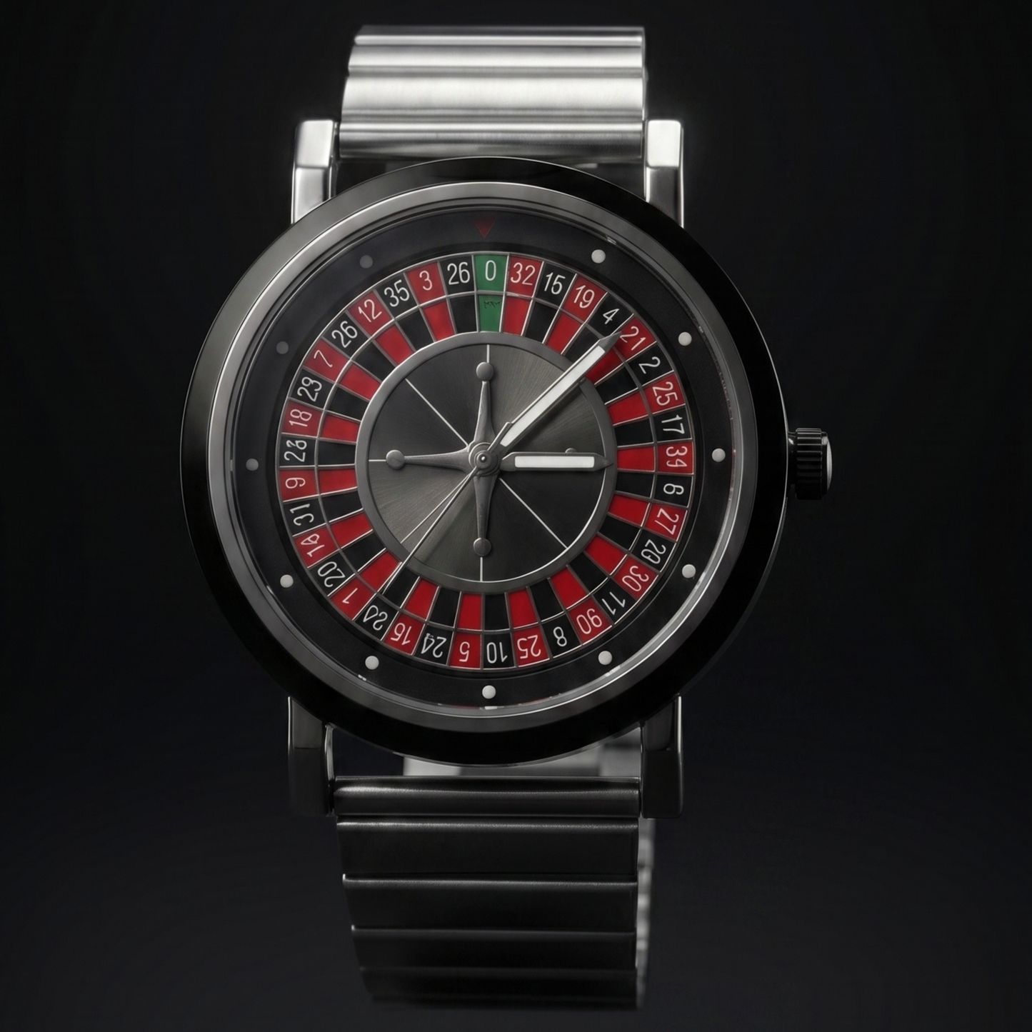 ROULETTE Gray With Black Silver
