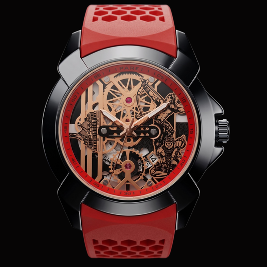 Raghunandan Black With Silicone Red S