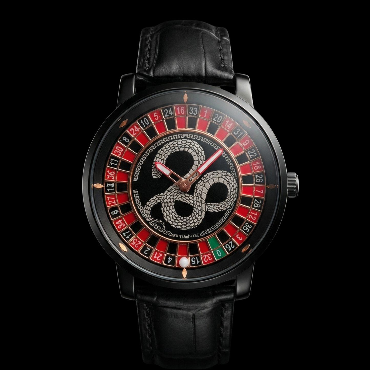 Casino Snake Black Gyro Watch