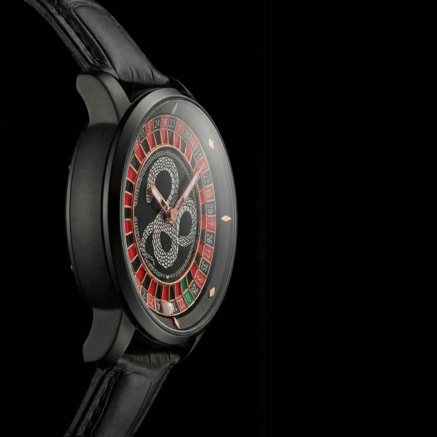 Casino Snake Black Gyro Watch