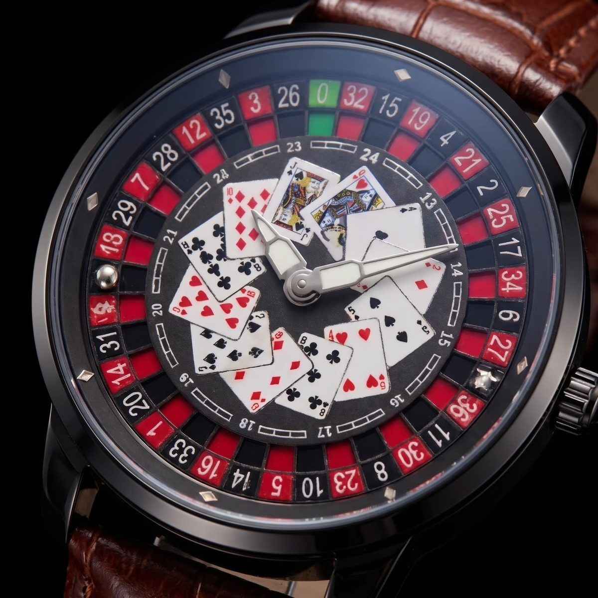 Casino Poker Black With Brown S