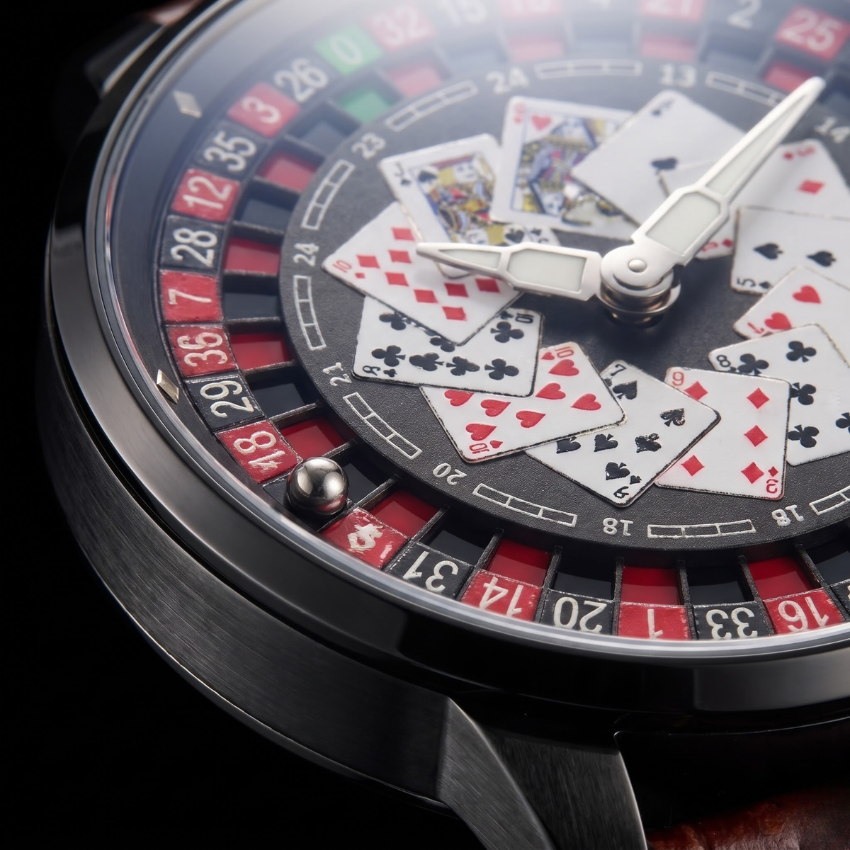 Casino Poker Black With Brown S