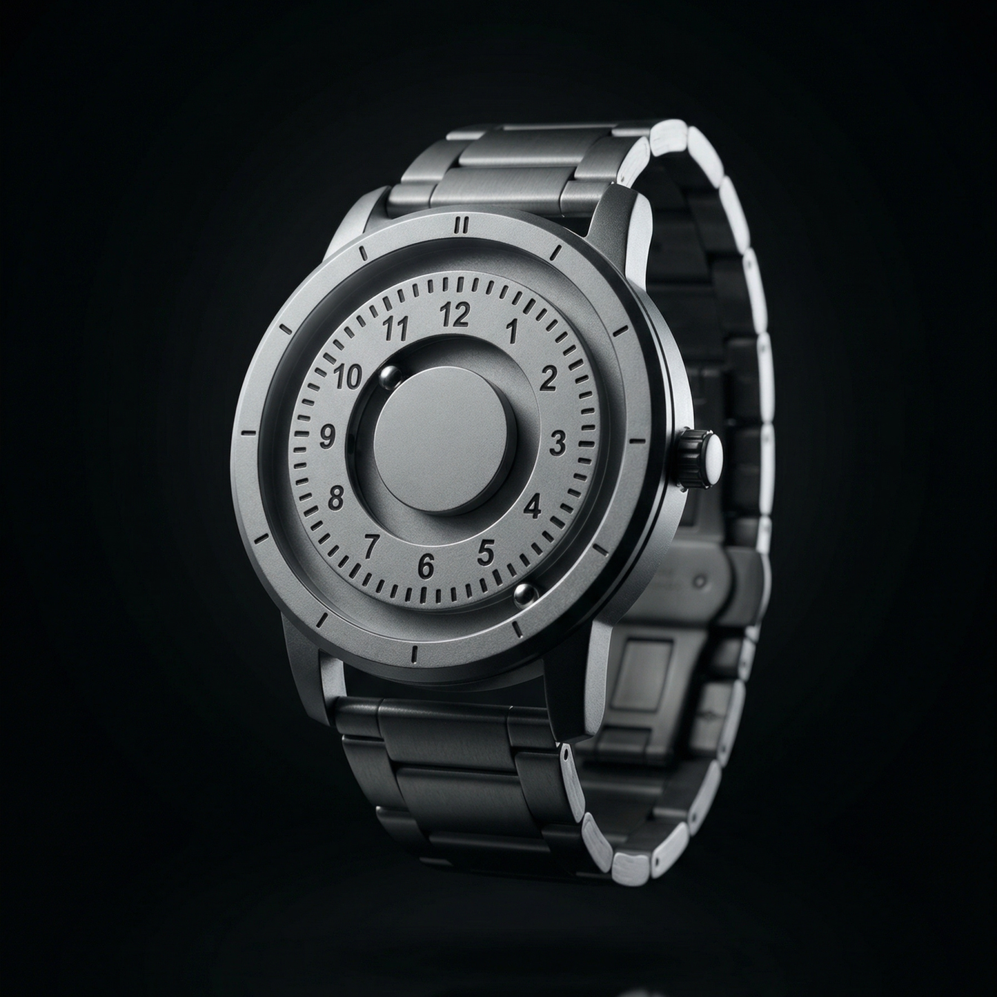 Magneto Metal Natural Number Silver Watch Classic