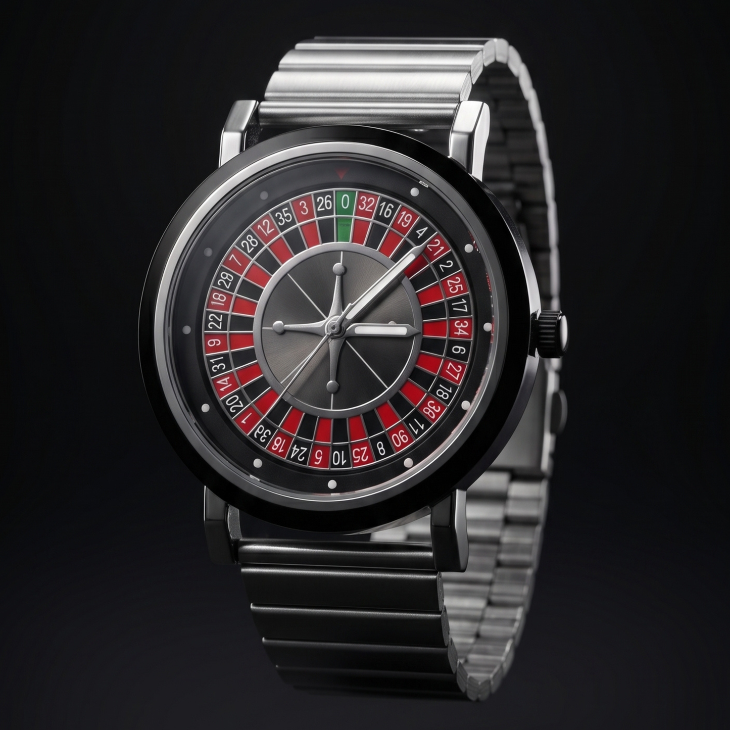 ROULETTE Gray With Black Silver
