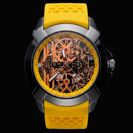 Raghunandan Black With Silicone yellow S