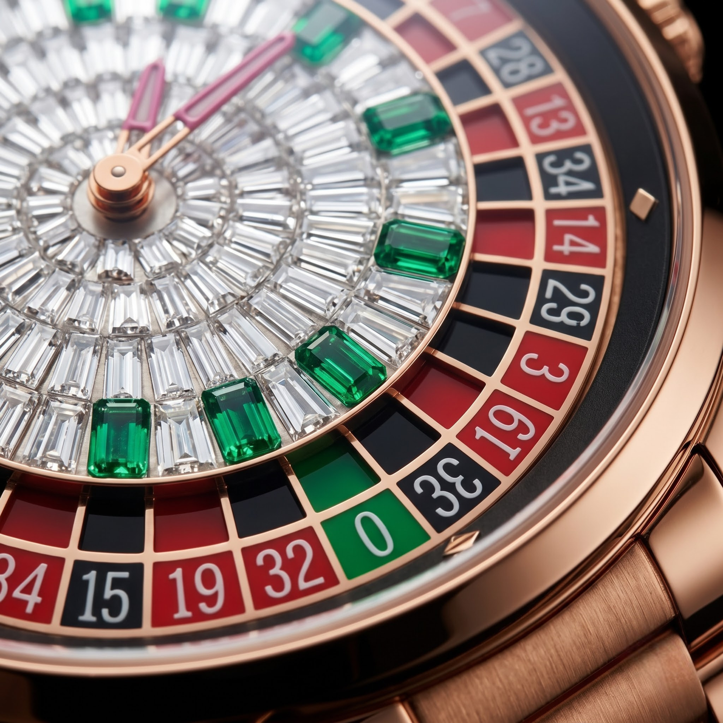 Casino Metal Diamond Rose Gold