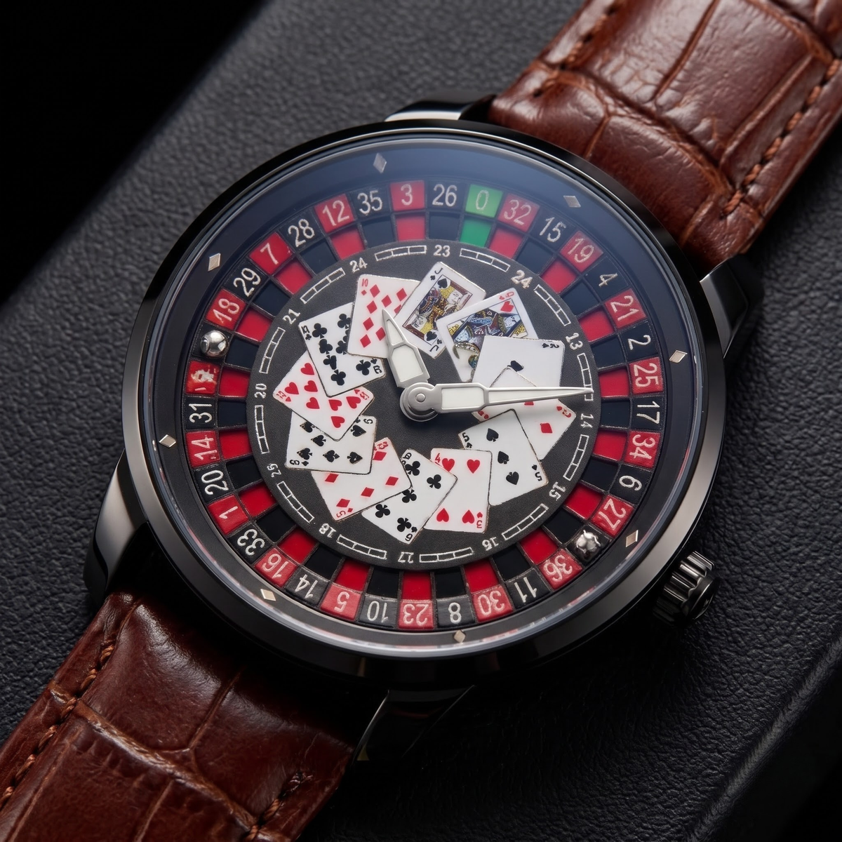 Casino Poker Black With Brown S
