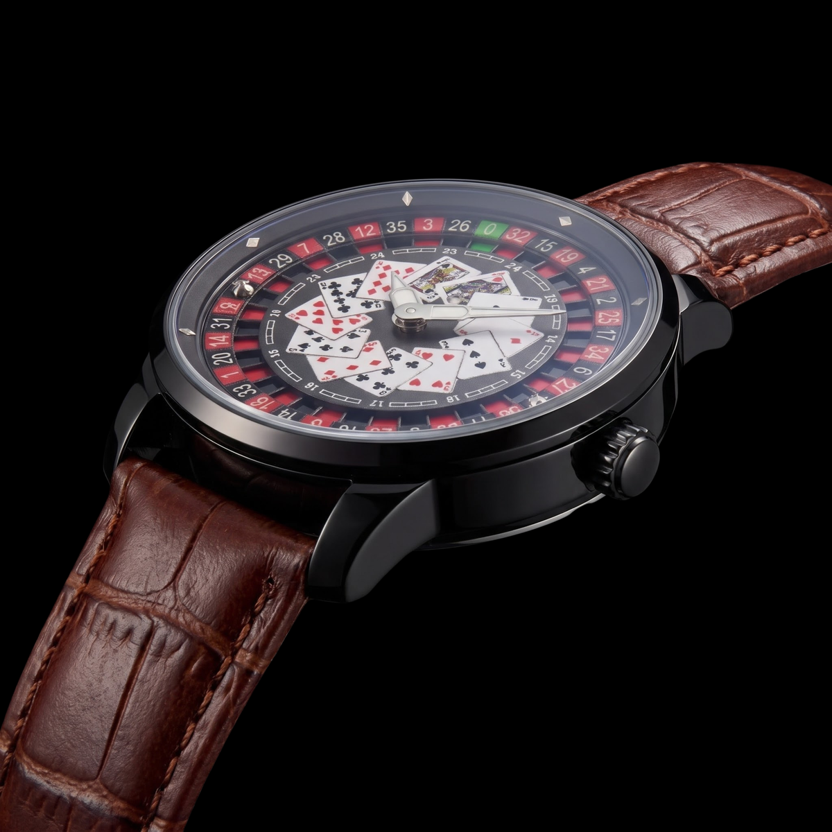 Casino Poker Black With Brown S