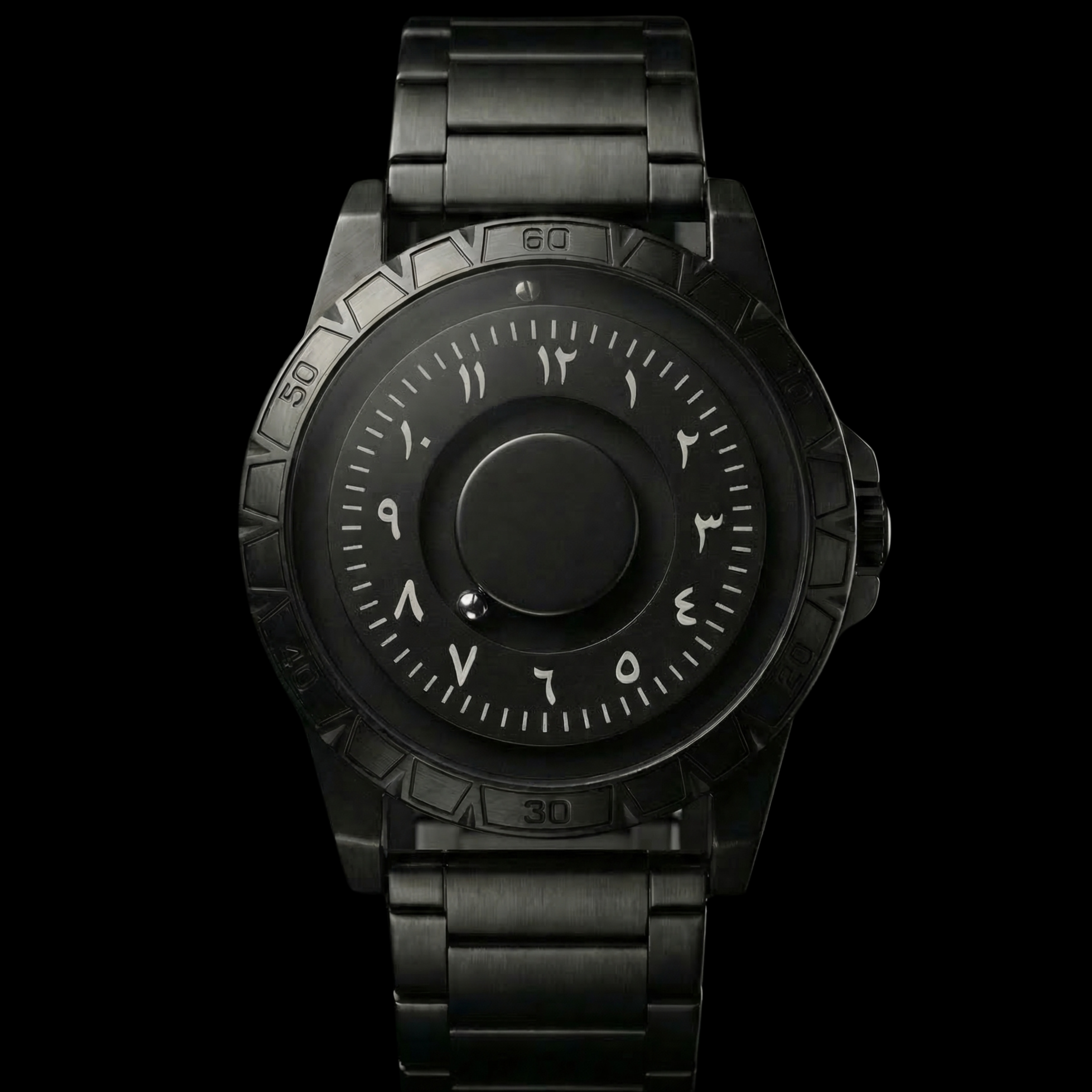 Auke Zenmo Magneto Metal Arabic Black Watch – ZENMO