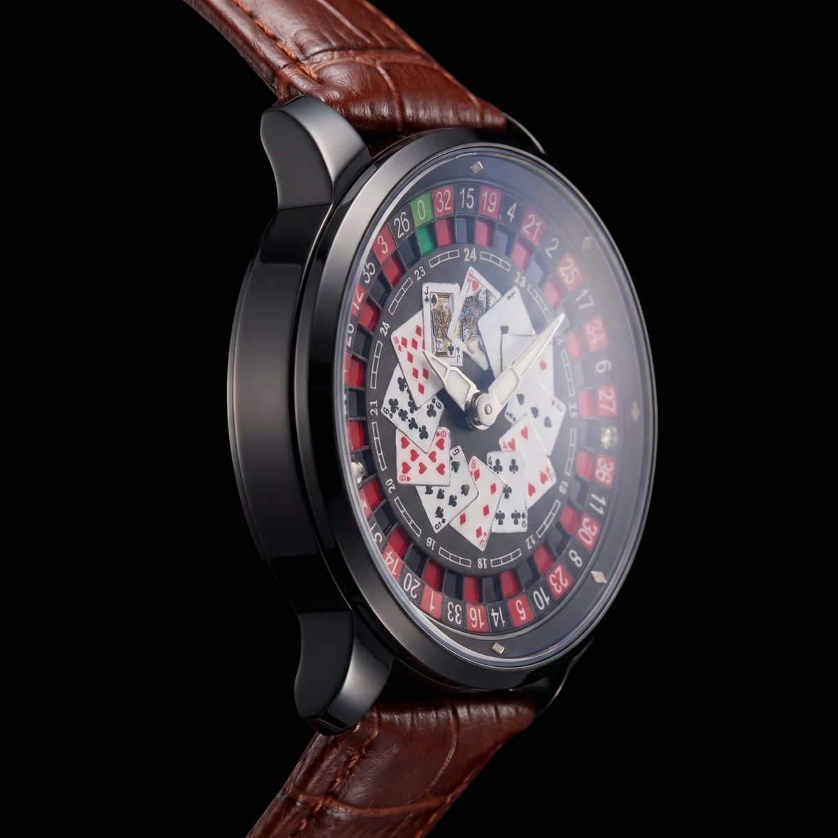 Casino Poker Black With Brown S