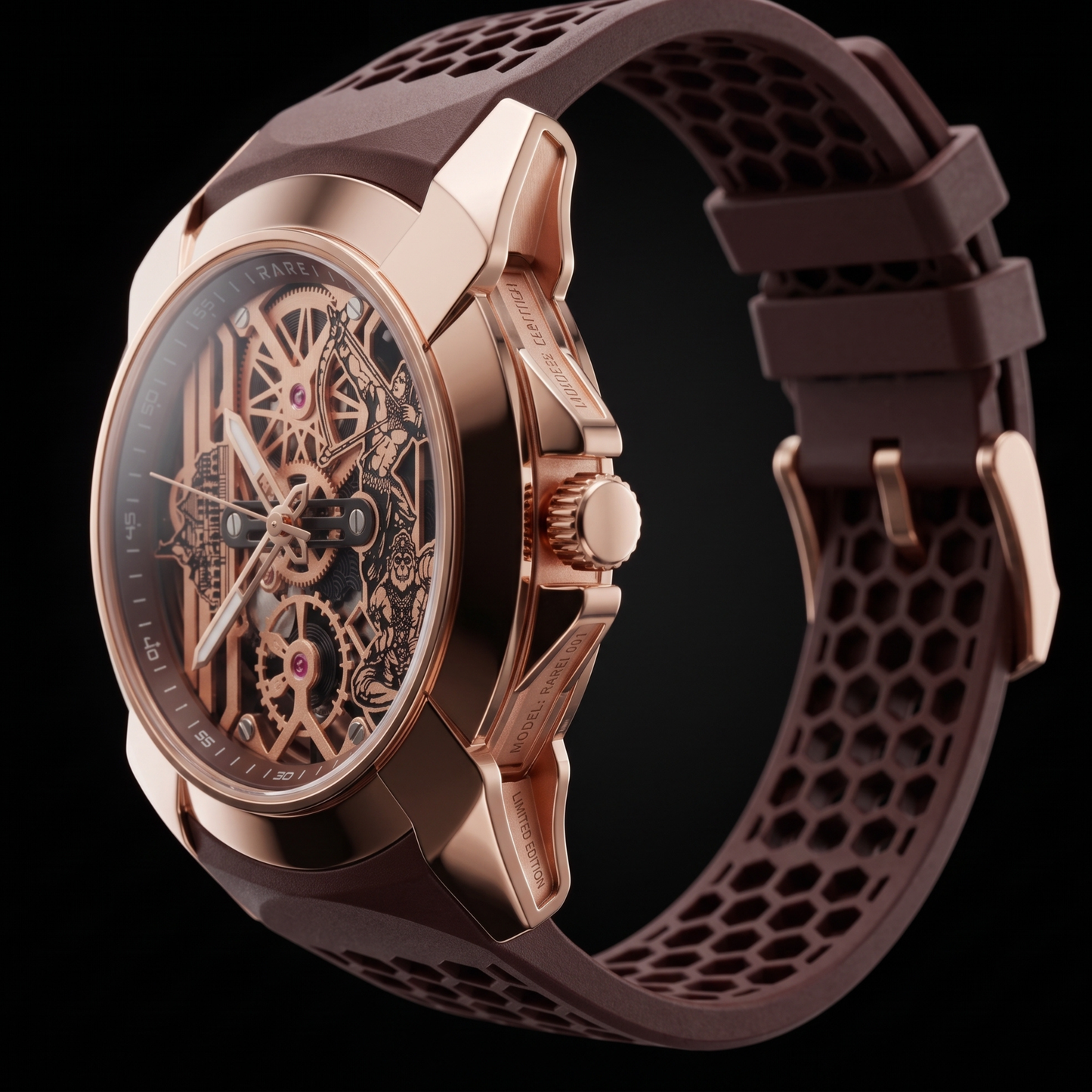 Raghunandan Gold With Silicone Brown S