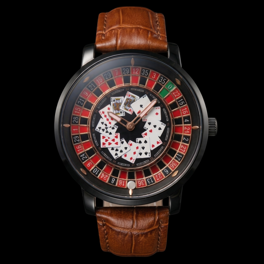 Casino Poker Black With Brown S