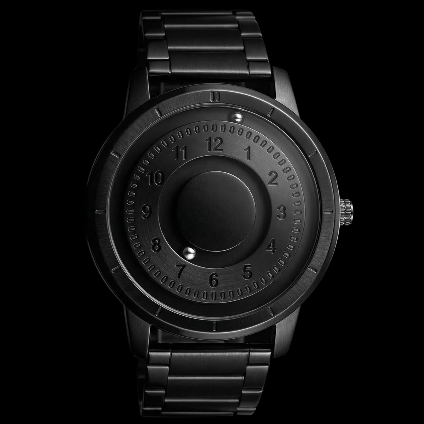 Magneto Metal Natural Number Black Watch Classic